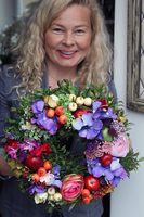 jesienny wianek na drzwi Santea, śr.32m