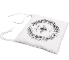 poduszka dekoracyjna na krzesło biała Jardin 40x40cm