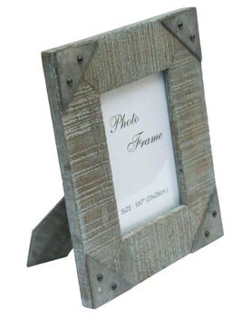 ramka na zdjęcie z drewna mangowego Silver 13x18cm