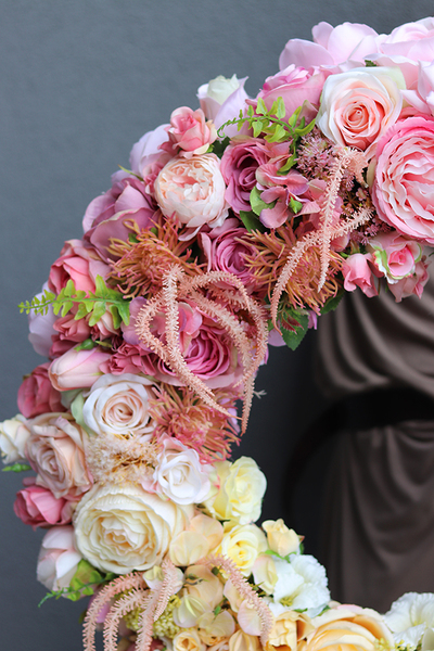 bardzo duży wianek na drzwi, Sylvietta, śr.60cm