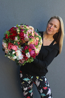 dwustronny gęsty wianek, Caryca Katarzyna, śr.35cm 