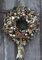 Christmas Tree, świąteczny wianek na drzwi z gwiazdą, śr 50cm  