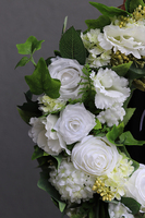 dekoracyjny wianek White Hellia, śr.40cm