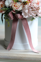 Demila Xetona, kwiatowy flowerbox z bawełną, wys.32cm 