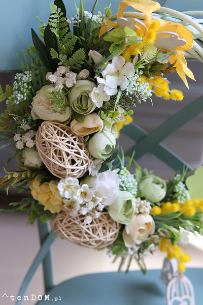 dekoracyjny wianek wielkanocny, Delias, śr.35cm