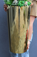 Borneo Golderia, sukulenty z kaktusem w złotej donicy, wys.110cm