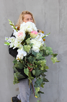 bukiet / dekoracja nagrobna do wazonu White, wys.75cm