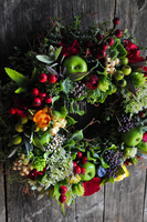 jesienny wianek Pani Jesień, śr.36cm  