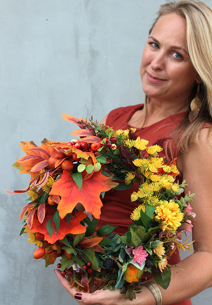 piękny wianek Jesienny Terranova śr.35cm 