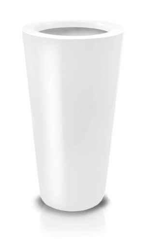 Fiberglass donica Tube White 38x72cm 