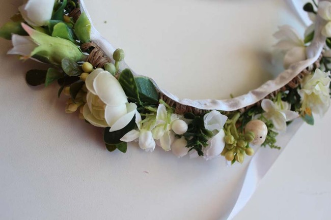 Clarence, komunijny kwiatowy wianek na głowę, rozmiar uniwersalny