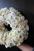 biało-kremowy wianek Biel Exclusive, śr.43cm 