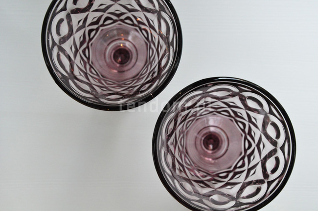 OD RĘKI Lyonnais / Charlotte 6 różowych kielichów La Rochere, wys.16cm 