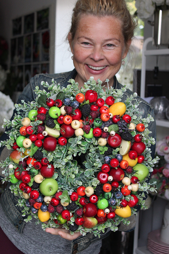jesienny dekoracyjny wianek Fruits, śr.35cm  