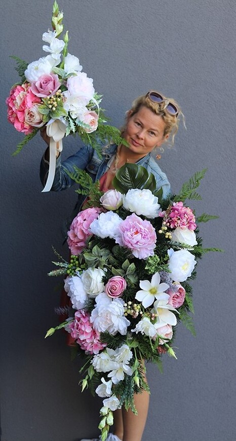 komplet dekoracji nagrobnych Lady, dł. 88 / 55cm