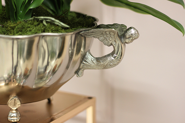 ekskluzywny storczyk Luksus Ecru w metalowej donicy, wys.65cm