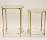 Kevin, kpl. 2 okrągłych lustrzanych stolików