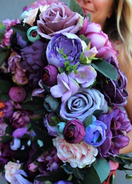 Caryca Katarzyna Indygo Premium wyjątkowy wianek na drzwi, śr.50cm 