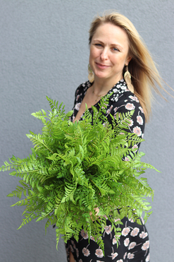 Tunila, paproć w ozdobnej donicy etno, wym.40x55cm  