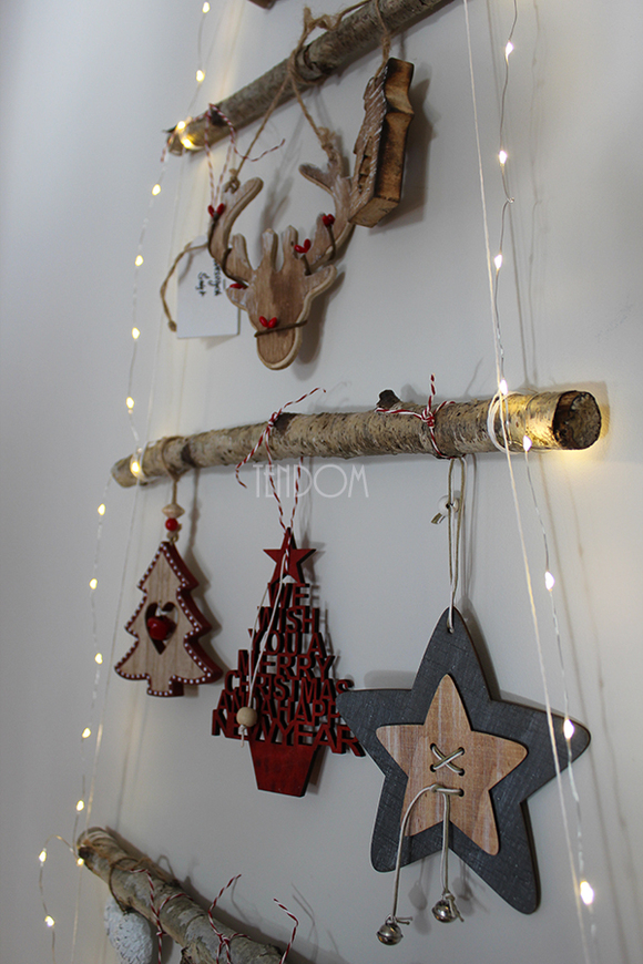 dekoracja ścienna / zawieszka Choinka, Urokliwe Święta, wym.110x54cm 