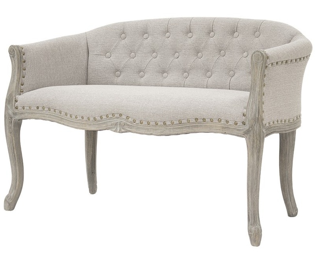 Ludwik, szara sofa, wym.105x50x70cm