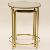 Kevin, kpl. 2 okrągłych lustrzanych stolików