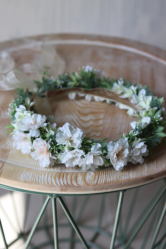 Ferruna, komunijny kwiatowy wianek na głowę, rozmiar uniwersalny