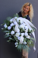 kompozycja / wiązanka nagrobna, Klarina 2, dł.90cm 