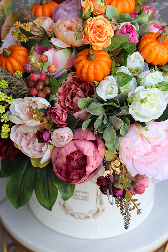 jesienny flowerbox z dyniami, Mocarstwo Autumn, wys.44cm  