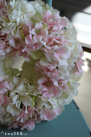 Helita Hortensja, bogaty wianek na drzwi, śr.36cm