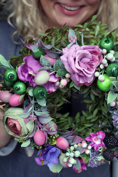 jesienny wianek na drzwi Katia, śr.27cm  