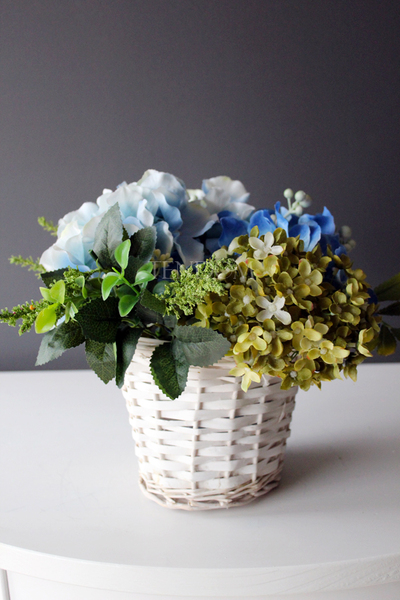 nieduży kosz z kwiatami Pedro wys.25cm, śr.30cm