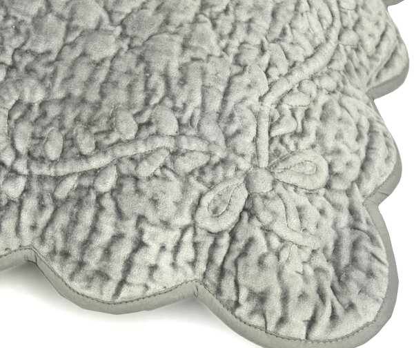 Adria, dekoracyjna narzuta velvetowa, popiel 240x220cm 