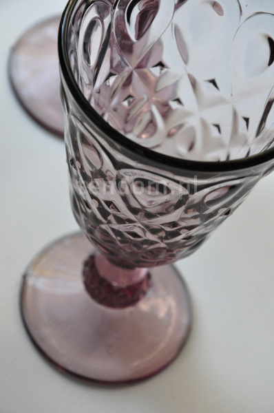 OD RĘKI Lyonnais / Charlotte 6 różowych kielichów La Rochere, wys.16cm