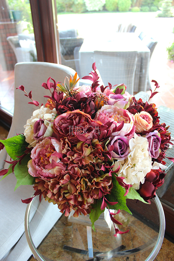 Belle Epoque kompozycja kwiatowa, wys.55 cm