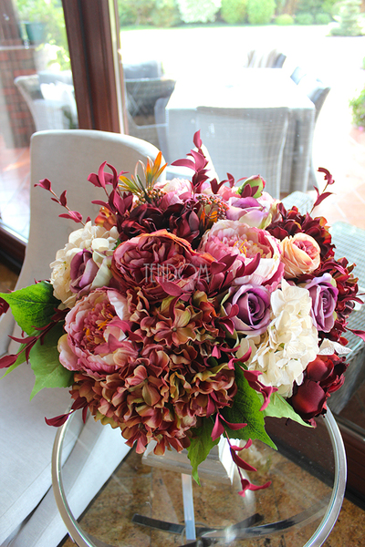 Belle Epoque kompozycja kwiatowa, wys.55 cm