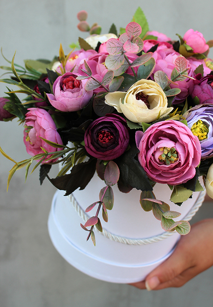 flowerbox, kompozycja kwiatowa Marzenie, wys.26cm