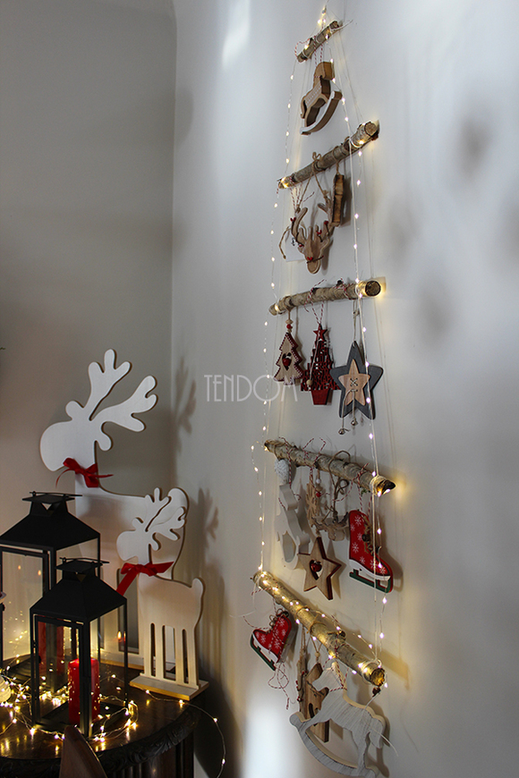 dekoracja ścienna / zawieszka Choinka, Urokliwe Święta, wym.110x54cm 