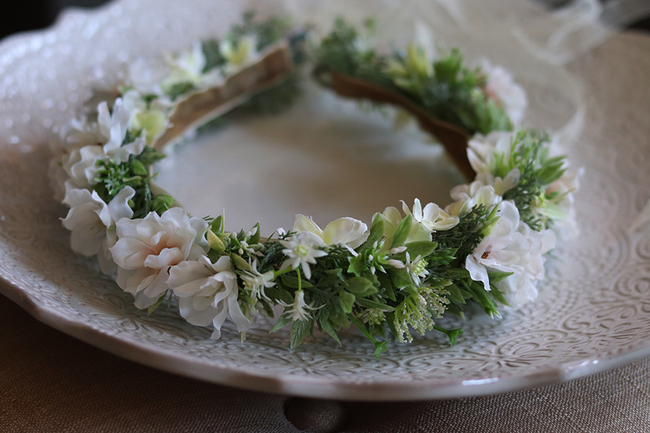 Ferruna, komunijny kwiatowy wianek na głowę, rozmiar uniwersalny