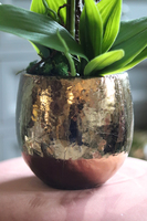 Luizjana Deluxe, sztuczny storczyk w miedziano-złotej donicy, wys.75cm 