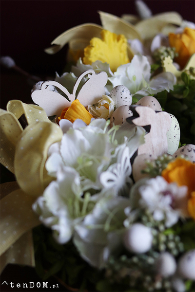 Margarita, wielkanocny stroik z zajączkiem, śr.35cm