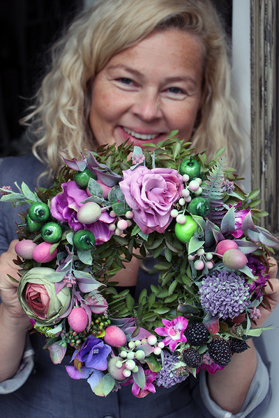 jesienny wianek na drzwi Katia, śr.27cm  