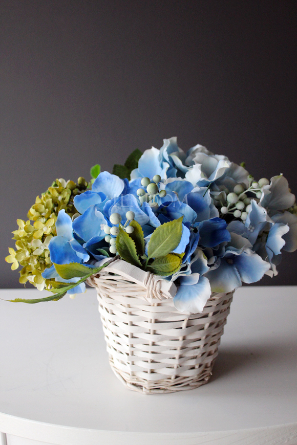 nieduży kosz z kwiatami Pedro wys.25cm, śr.30cm