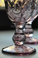 OD RĘKI Lyonnais / Charlotte 6 różowych kielichów La Rochere, wys.16cm