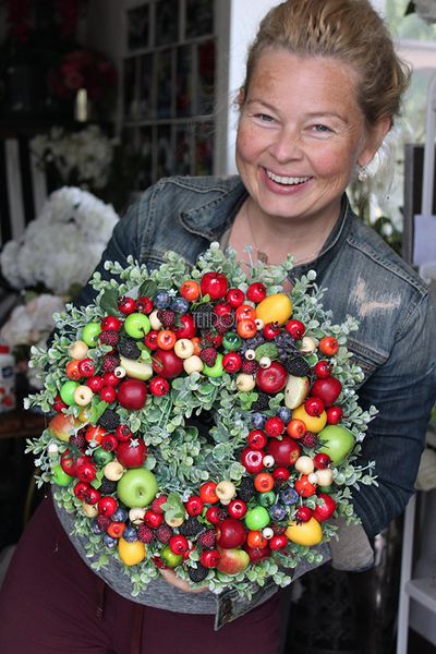 jesienny dekoracyjny wianek Fruits, śr.35cm  