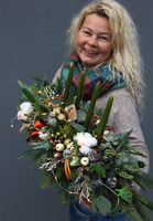 Orange Christmas, świąteczny komplet stroik&wianek 