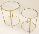 Kevin, kpl. 2 okrągłych lustrzanych stolików