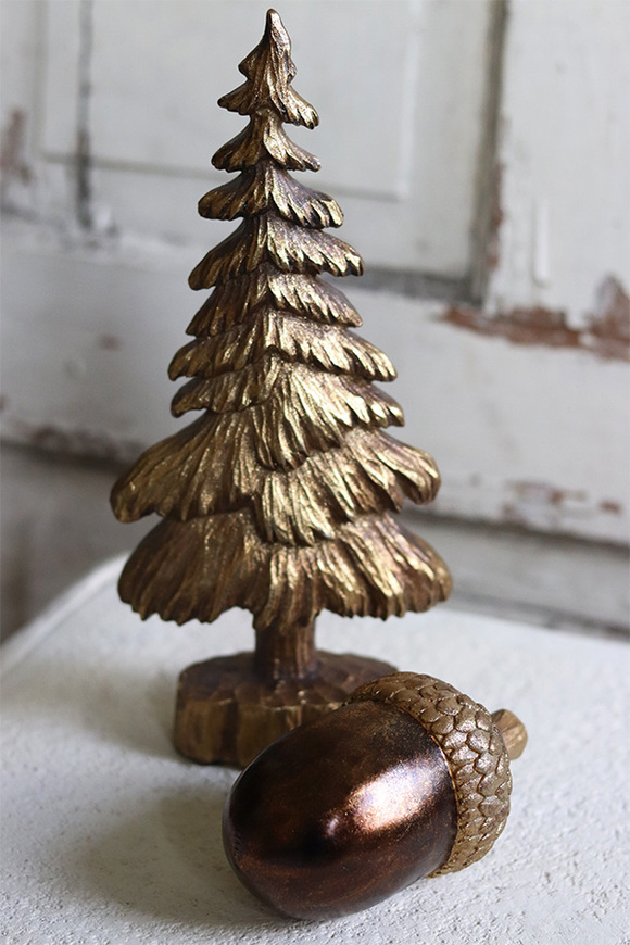 OD RĘKI figurka świąteczna, Acorn Yule, choinka B, wym.28x13x5.5cm