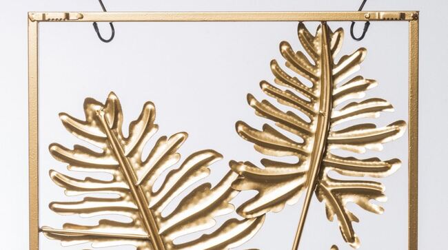 Jungle Glamour, złoty decor ścienny, wym.80x40x2cm