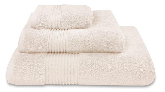bawełniany ręcznik Basic, kolor krem, wym.50x100cm